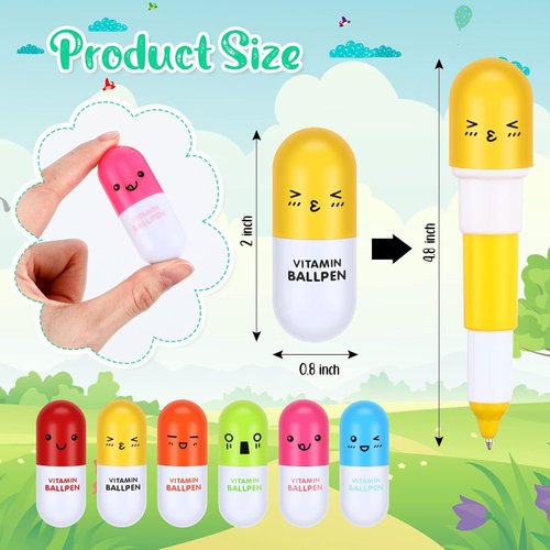 Duccsko 36 Pcs Party Favors for Kids Capsule Pens, Classroom Prizes, Goodie Bag Stuffers, Pinata Filler, Carnival Rewards Prize Box Toys, Halloween Birthday Return Gifts for Boys Grils