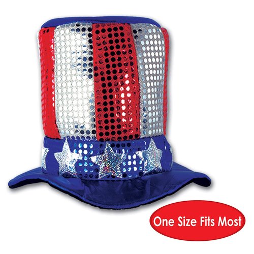 Glitz 'N Gleam Uncle Sam Top Hat Party Accessory (1 count)
