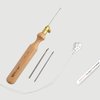 Nurge Premium Quality Punch Needle Kit, 1.2 mm - 1.6 mm - 2.2 mm Metal Tubes and Wooden Handle Punch Needle Kits for Adult Beginner, Embroidery Weaving Tools for Thread