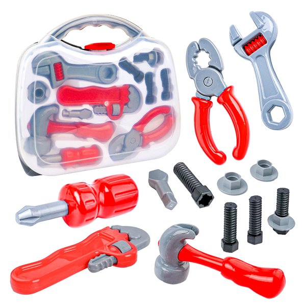 BELLOCHIDDO Kids Tool Set - 14pcs Pretend Play Toddler Tool Set with Toy Screwdriver, Construction Toys, Toddler Tool Set - Toys for Boys, Toddler Boy Toys