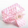 Checkered Hair Claw Clips,Pack of 3,Vintage Pink/White Checkered Claw Clips Cellulose Acetate Banana Clips,Nonslip Hair Clamp for Women Girls (Pink)