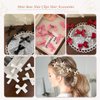 BASEMMAHER 40Pcs Mini Bow Hair Clips for Women Girls Cute Bowknot Ribbon Hairpins Alligator Clips Barrettes Cute Hair Braids Accessories for Thick Thin Wedding Birthday Party Hair Styling Accessories