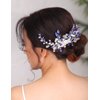Denifery Bridal Hair Comb Blue Vintage Crystal Rhinestone Vintage Hair Comb Wedding Party Hair Accessories for Women and Girls