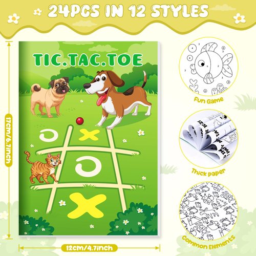 BenLouis 24 pcs Mini Activity Books for Kids ages 4-8-12 Small Activity Books Party Favors Bulk Mazes Coloring and More for Classroom Travel Birthday Goodie Bag Gift Stuffer(Colorful)