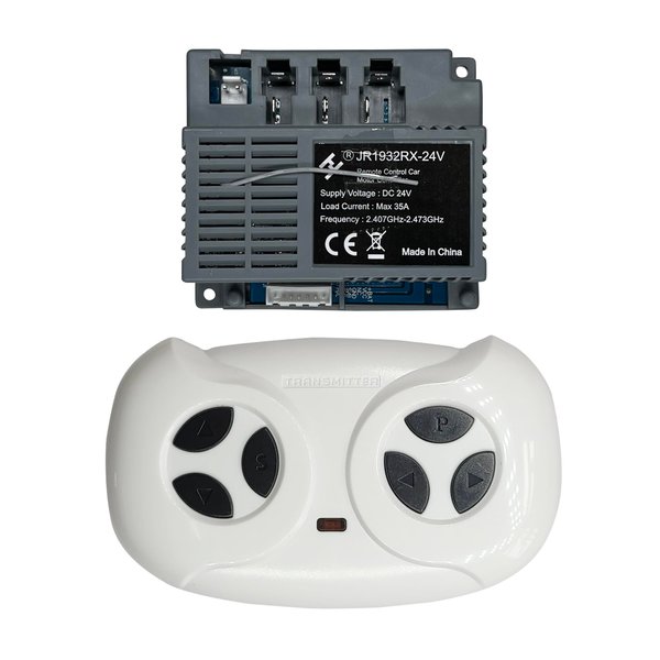 2.4G Bluetooth Remote Control and JR1932RX-24V Receiver Control Box Mother Board for Kids Ride On Car Powered Wheels Replacement Parts