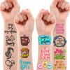 96 PCS Motivational Inspirational Quote Temporary Tattoos Stickers Birthday Party Decorations Supplies Decor Favors Cute Positive Affirmation Tattoo Sticker Gifts For Kids Boys Girls School Prizes