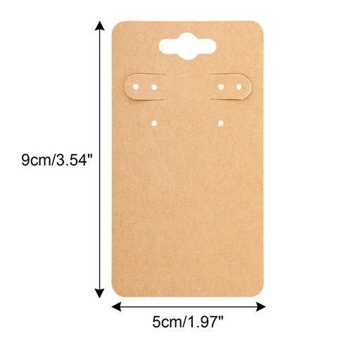 Anwyll Earring Cards, Earring Display Cards for Selling, 3.5 x 2 Inch Kraft Earring Holder Cards, 100 Pcs Kraft Hanging Earring Cards, Jewelry Display Cards for Packaging Display, DIY Crafts Business