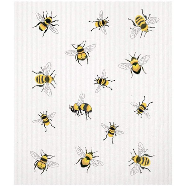 Mary-Lake Thompson Scattered Bees Sponge Cloth, Eco-Friendly, Machine Washable