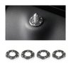 Osilly 4 Pcs Bling Car Inner Door Lock Covers, Crystal Pull Rod Bolt Stickers, Sparkly Rhinestones Auto Door Bolt Decorations, Vehicle Lock Pin Cap Decors for C Class C200L GLC260 C260L (Black)