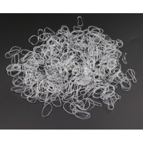 Sowaka 300 Pcs Rubber Bands Transparent Invisible Elastic Mini Hair Ties for Kids Baby Girls Wedding Hair style Braids Hair Ponytail Toddlers Parties