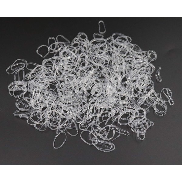 Sowaka 300 Pcs Rubber Bands Transparent Invisible Elastic Mini Hair Ties for Kids Baby Girls Wedding Hair style Braids Hair Ponytail Toddlers Parties