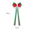 Christmas Bow Hair Clips with Long Tails, Handmade Grosgrain Ribbon Hair Bows for Kids Girls Women, Tassel Holiday Hair Accessories for Christmas Party