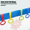 PandaEar 8 PCS Baby Pull Up Rings, Toddler Walking Exercise Stand Up Rings for Baby Playpen & Crib, Baby Cot Hanging Rings for Infant Kids