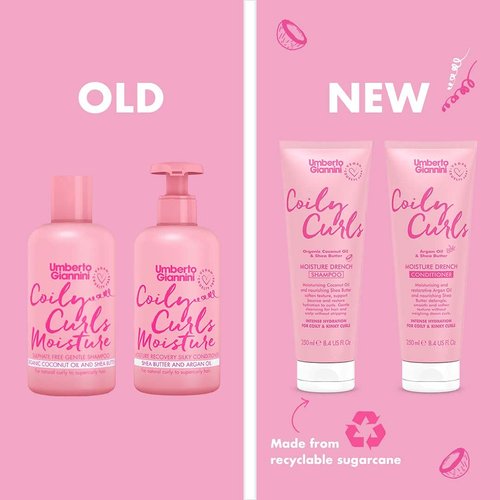 Umberto Giannini Coily Curls Conditioner, Vegan & Cruelty Free Moisturizing Conditioner for Curly Hair