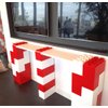 EverBlock 12' x 3' Line Half Plastic Modular Block Bulk Pack | Giant Building Blocks | Easy to Connect & Reuse | Indoor & Outdoor Use | Build Displays & Structures | Red