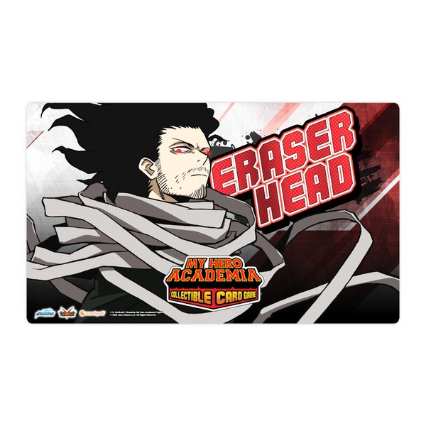 Jasco My Hero Academia Collectible Card Game Series 3 Eraser Head PLAYMAT | 18" by 24" Rubber Game Mat | Ages 14+ | 20-30 Minutes | Made by Jasco Games