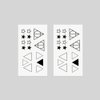 Oottati 2 Sheets Small Cute Temporary Tattoo Stickers Triangle Star Geometry