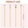 16 Pieces Metal Cocktail Picks for Drinks Martini Picks Cocktail Skewers 4 Inches Reusable Stainless Steel Bloody Mary Garnish Sticks (Silver,Rose Gold,Gold,Colorful)