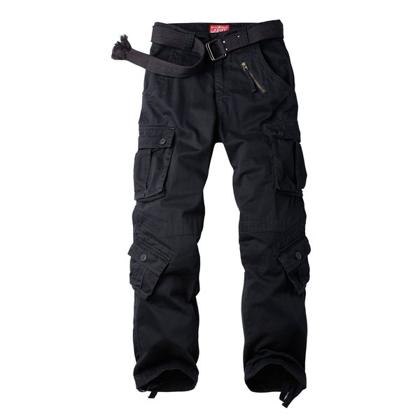 Women's Cotton Casual Military Army Cargo Combat Work Pants with 8 Pocket Black US 14