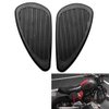 Kucehiup Motorcycle Fuel Tank Knee Pad, Vintage Tank Side Panels Protector Stickers Universal Gas Petrol Tank Knee Pads(Black2)