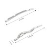16 Pieces Fancy Rhinestone Bobby Pins, YISSION Silver Metal Hair Clips 2 Shaped Barrettes, Sparkly Crystal Hair Accessories for Women Girls Wedding Prom Party