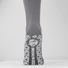 6 Pairs of Non-Skid Diabetic Crew Socks, Non Binding Top Therapeutic Cotton Gripper Socks (Grey, Size: 10-13)