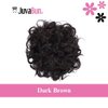 JUVABUN Curled Clip in Hair Buns -Dark Brown| Hair Bun Maker | Hair Buns Hair Piece| Curled Hair Bun Scrunchie | Everyday Wear | Washable & Realistic|Hair Bun Clip - Dark Brown