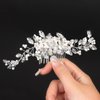 Wedding Bridal Hair Comb Rhinestone Hair Pieces for Brides Pearl Bridal Hair Pins Crystal Headpiece Wedding Silver Hair Accessories for Brides YISSION