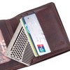 AhfuLife Stainless Steel Metal Hair&Beard Comb - Anti-Static Dual Action Beard Comb - Credit Card Size Comb Perfect for Wallet and Pocket - Presented in Gift Box (Multifunctional Metal Comb)