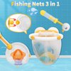 Baby Bath Toys for Kids Ages 1-3，Magnetic Fishing Game for Bath Toys Toddlers 2-4 Include a Fishing Rod, 8 Sea Animals and a Scoop Net to Storage Toys, Infant Tub Pool Toys for Toddlers 1-3