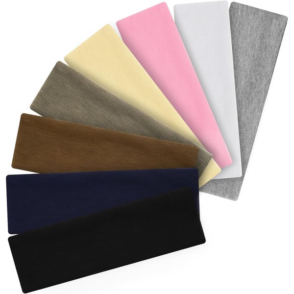 GoClimber 8 Pack Headbands for Women Non Slip Head Bands for Women's Hair, Fashion Workout Thick Stretchy Sweat Hair Bands Soft Fabric Sport Hair Warp for Yoga Running