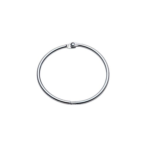Charles Leonard Loose Leaf Rings with Snap Closure, Nickel Plated, 2.5 Inch Diameter, Silver, 25/Box (R69)