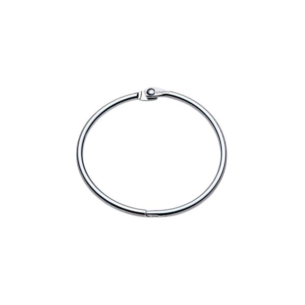 Charles Leonard Loose Leaf Rings with Snap Closure, Nickel Plated, 2.5 Inch Diameter, Silver, 25/Box (R69)
