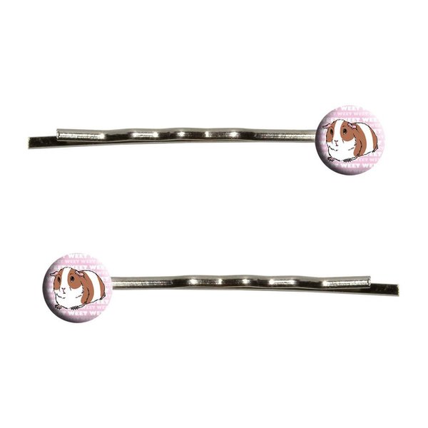 Guinea Pig - Pet Critter Pink Bobby Pins Barrettes Hair Styling Clips