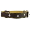 Genuine Thick Leather Dog Collar 13"-19.5" Neck Size, 1" Wide, Brown