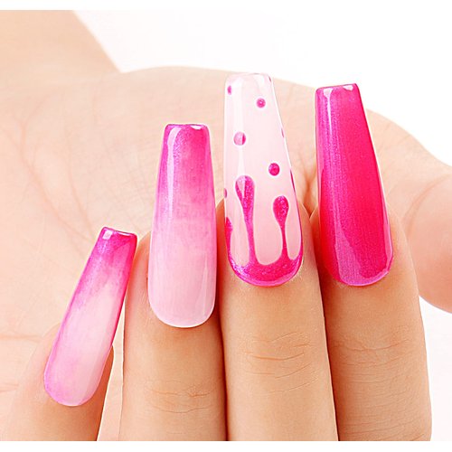 AIMEILI Soak Off U V LED Hot Pink Gel Nail Polish - Tutti Fruiti (002) 10ml