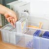 Trading Card Storage Box with Divider Cases for 200 Top Loaders, 15 Inches Long Card Storage Portable Sports Cards Storage Case, Baseball Card Storage-6+1 Set