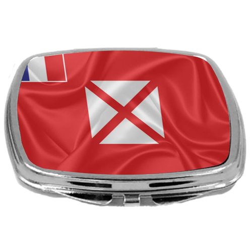Rikki Knight Flag Design Compact Mirror, Wallis and Futuna, 3 Ounce