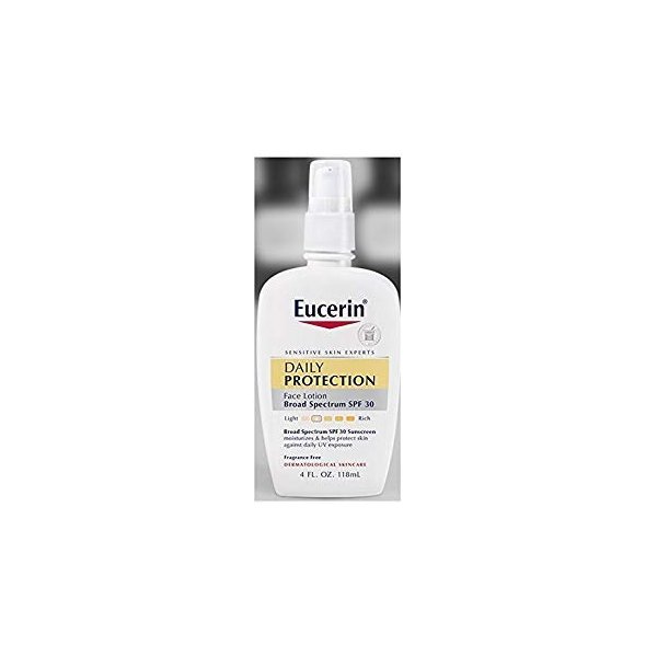 Eucerin Daily Protection Broad Spectrum SPF 30 Moisturizing Face Lotion 4 oz Per Bottle (2 Bottles)