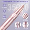 Cadrim Electric Nail File, 35000 RPM Portable Nail Drill, Cordless Nail Drill, Rechargeable Electric Professional Efile Nail Drill Machine Set for Acrylic Nails, Polishing, Manicure Pedicure Tool