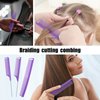Patelai 12 Pieces Parting Comb for Braids Rat Tail Comb Steel Pintail Comb Fine Teeth Comb Heat Resistant Teasing Combs with Stainless Steel Pintail (Purple)