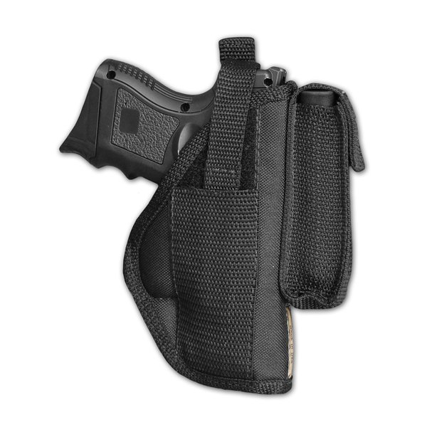 New Barsony Gun OWB Belt Holster w/Magazine Pouch for Compact 9mm 40 45 Pistols