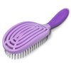 NuWay 4Hair® Patented Curved and Vented Hair Dryer Safe Detangling C Brush® (Violet)