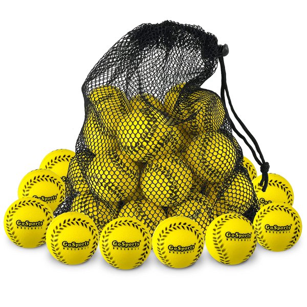 GoSports Mini Foam Baseballs for Pitching Machines and Batting Accuracy Training - 20 or 50 Pack