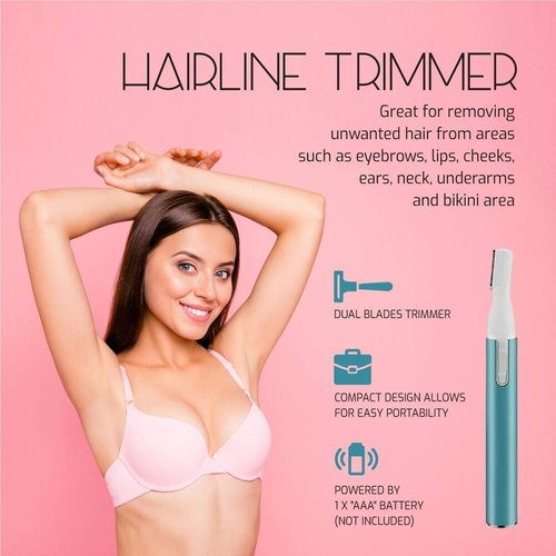 Pursonic | Facial Trimmer & Eyebrow Styling Kit for Hair Removal on Eyebrows, Lips, Cheeks, Ears, Neck, Underarms and Bikini Area - Painless & Easy-to-Use Design