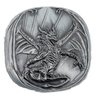 Cryptic Creative Silver Dragon Decision Coin D2 Heads-Tails - Yes-No RPG LARP
