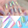 JCAKES 20 Rolls 2 Boxes Iridescent Cellophane Nail Foil Glass Broken Sheets Holographic Reflective Stickers Laser Nail Designs Stickers Rainbow Nail Art Foil Nail Decoration