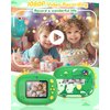 Kids Camera Instant Print, 20MP 1080P Ink Free Instant Print Camera for Kids, Dinosaur Instant Camera for Kids Aged 3-10, Toddler Camera for Kids Christmas Birthday Gifts (Green)