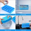 2 Pack Ice Cube Trays, ZDPMK Silicone Easy Release Flexible Molds 15 Ice Cubes Tray for Freezer，Cocktail，Whiskey，Reusable & BPA Free
