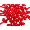 Tara Girls Super Cute Self Hinge Plastic Mulit Design Hair Barrettes Selection. 20 pc Red color bow Barrettes.